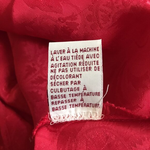 Vintage Versailles Red Lace-Trimmed Long Slip Dress 90s The Bay Canada Size M - Picture 10 of 10